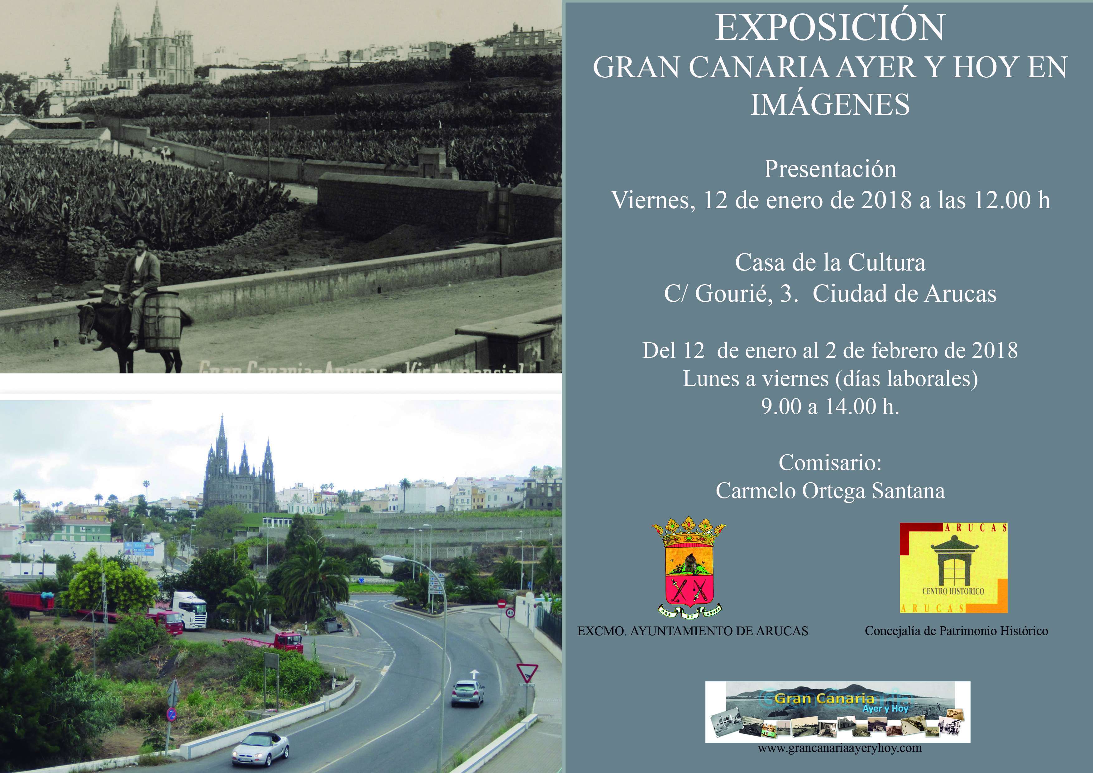 Tarjeta de Invitación Exposición Gran Canaria Ayer y Hoy en imágenes
