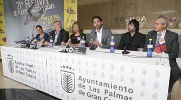 21.07.17. Las Palmas de Gran Canaria. 21º Festival de Teatro , Música y Danza. Presentación en rueda de prensa del concierto de la OFGC en la terminal de contenedores de  Boluda Maritime Corporation, en el Puerto de La Luz . Foto Quique Curbelo