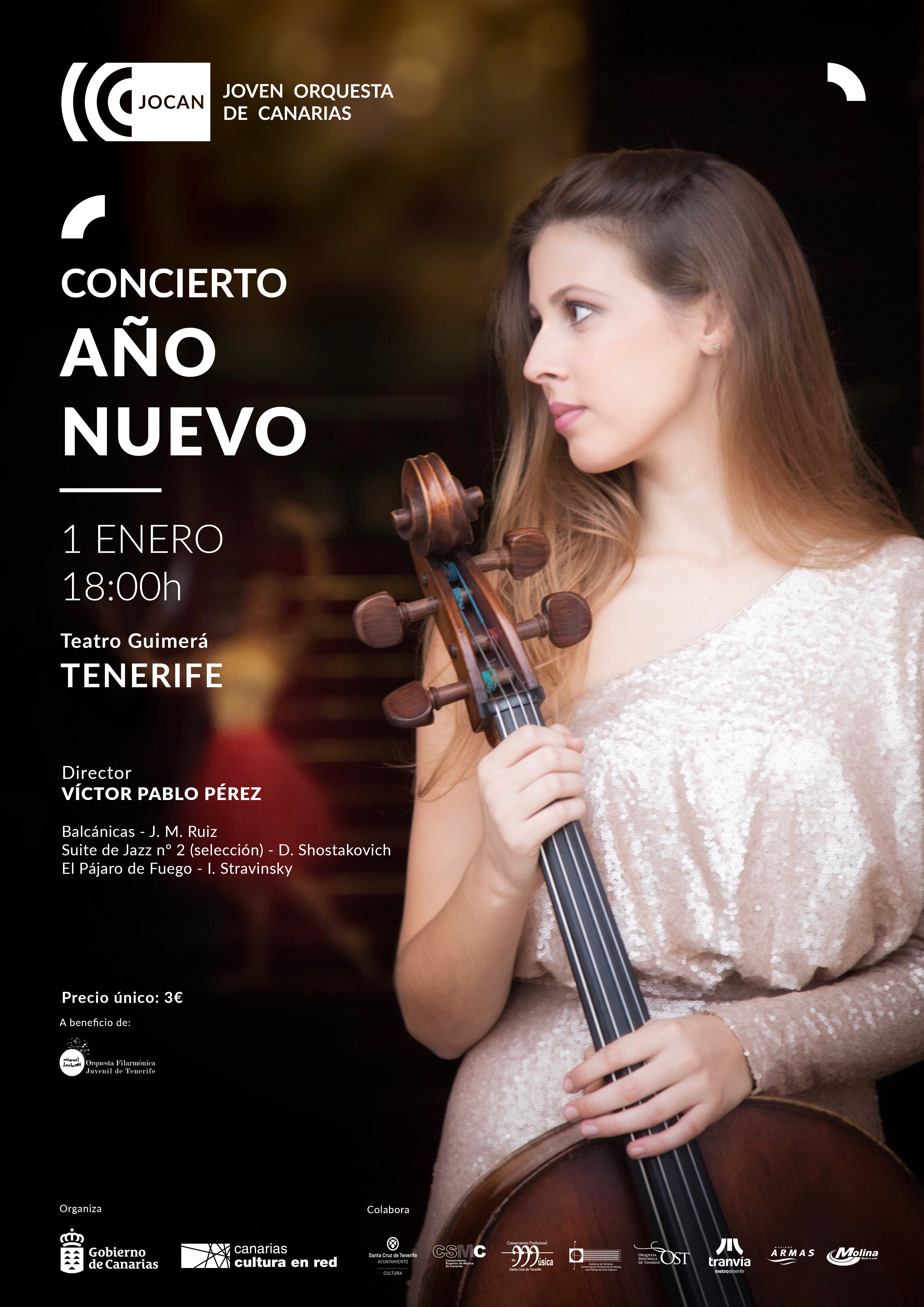 Cartel concierto Año Nuevo JOCAN Tenerife