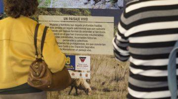 Visitantes ante la exposición de Risco Caído y Espacios Sagrados de Montaña