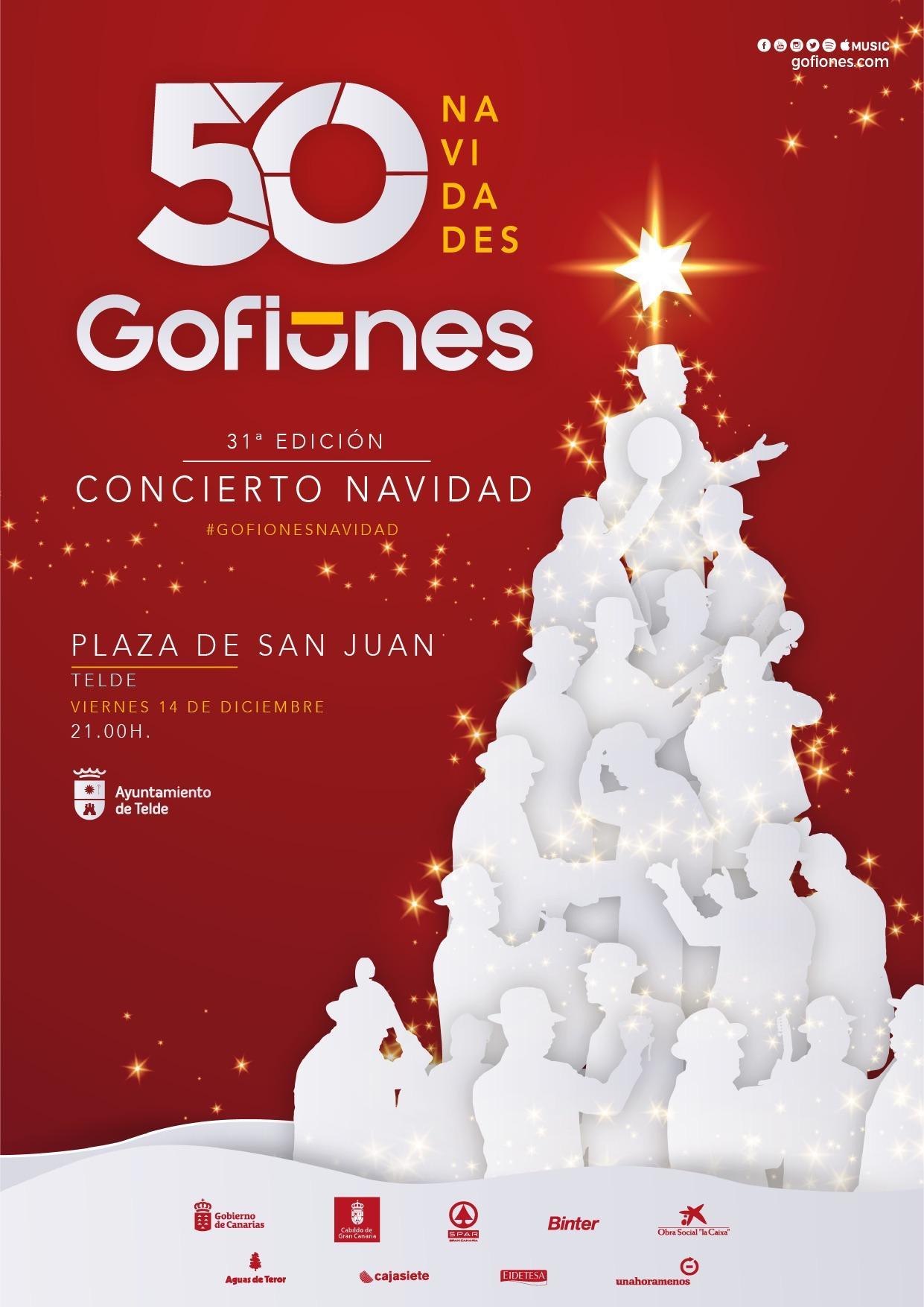 Cartel del Concierto de Navidad de Los Gofiones en Telde