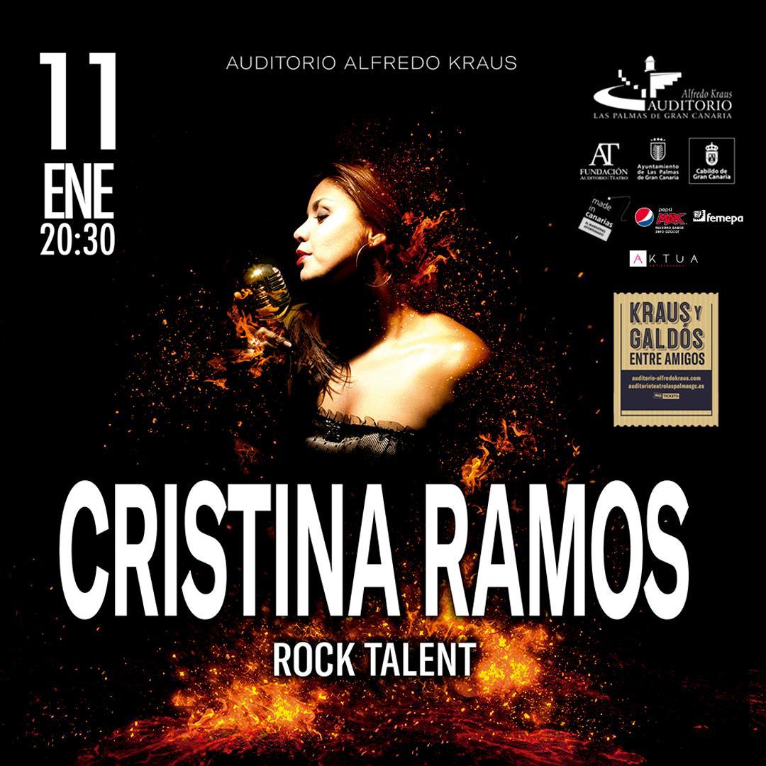 Cartel de la actuación de Cristina Ramos en el auditorio Alfredo Kraus