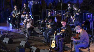 15.12.18. Las Palmas de Gran Canaria. Musicando. "Trasteando", Domingo Rodríguez`El Colorao´, Benito Cabrera, Germán López y Fabiola Socas. Parque Doramas. Foto Quique Curbelo