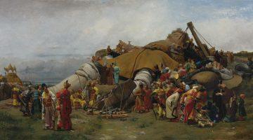 La obra de Jehan Georges Vibert, Gulliver y los liliputienses.