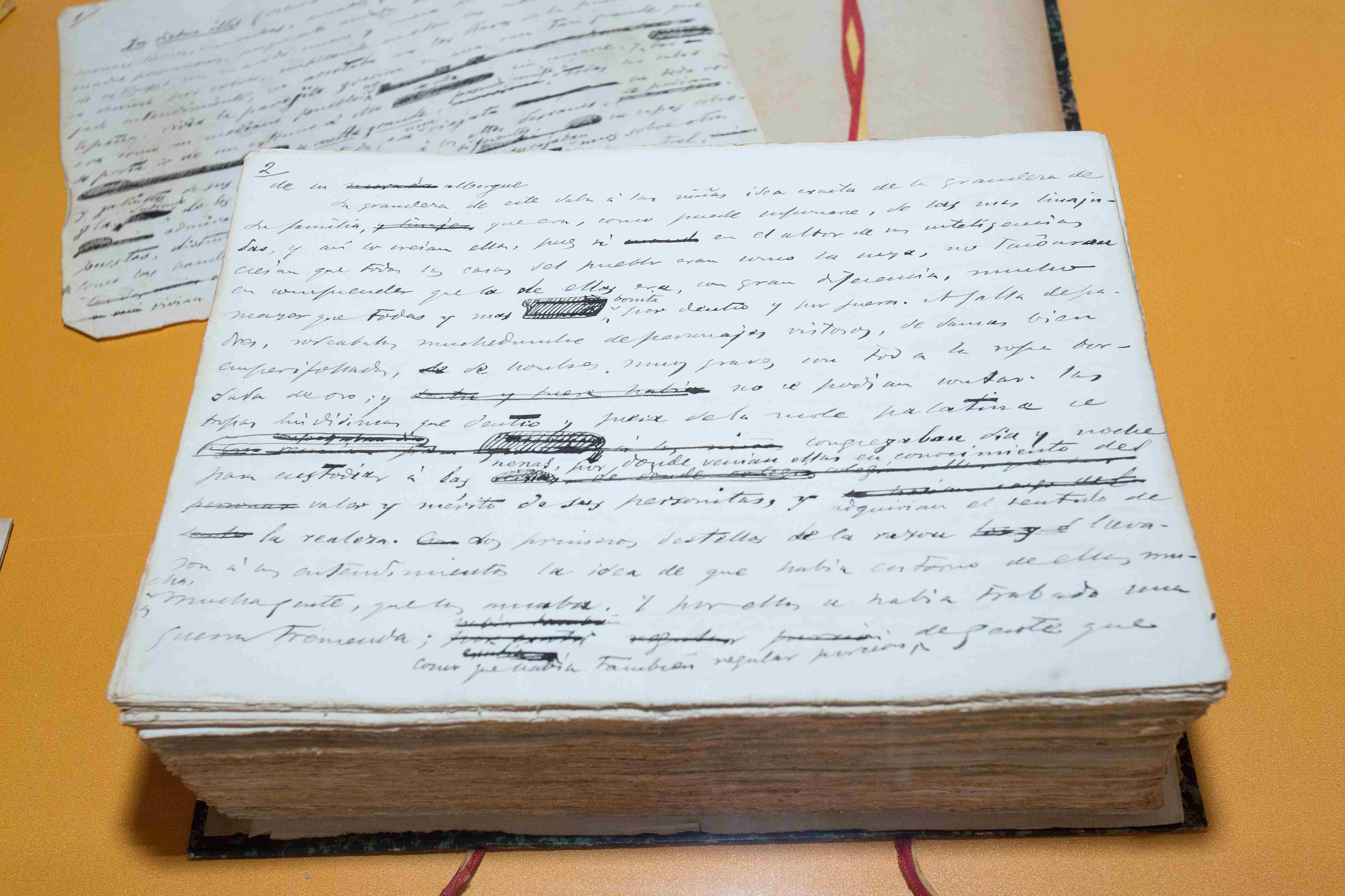 Los manuscritos de Galdós adquiridos el pasado año por el Cabildo.