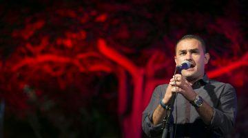 21.10.17. Las Palmas de Gran Canaria. Musicando. "Que suenen las cuerdas", Domingo "El Colorao", Javier Cerpa, Pedro M. Afonso y Yeray Roríguez, en el Pueblo Canario . Foto Quique Curbelo