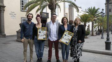 21.10.19. Las Palmas de Gran Canaria. La concejala de Cultura del Ayuntamiento de Las Palmas de Gran Canaria, Encarna Galván, junto al equipo de Don Juan Tenorio, mantienen un encuentro con los medios de comunicación. Casas Consistoriales. Foto Quique Curbelo