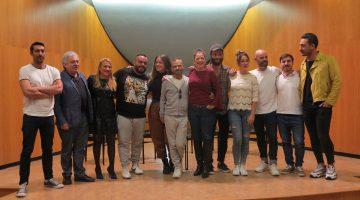 Los actores durante la presentación de la comedia El Eunuco