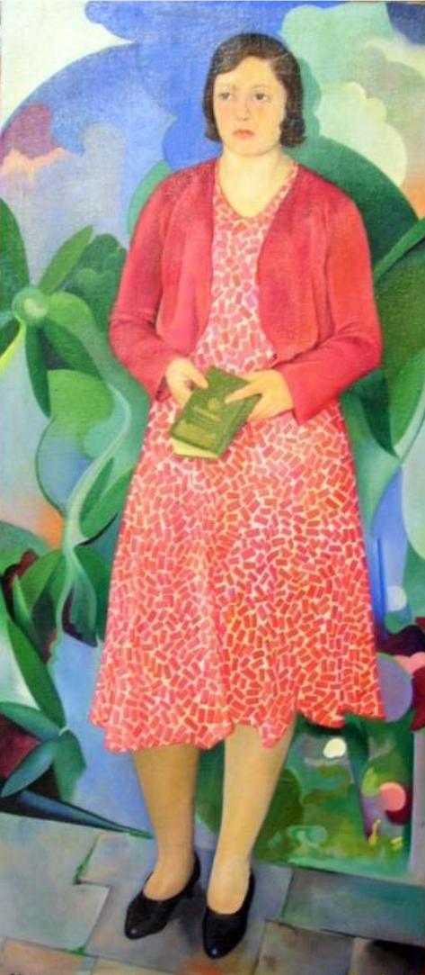 MUJER CON LIBRO VERDE (002)