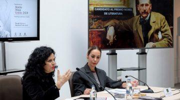 Victoria Galván junto a la consejera de Cultura del Cabildo, Guacimara Medina