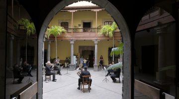 Un quinteto de viento de la la OFGC actuó en la reapertura de la Casa de Colón