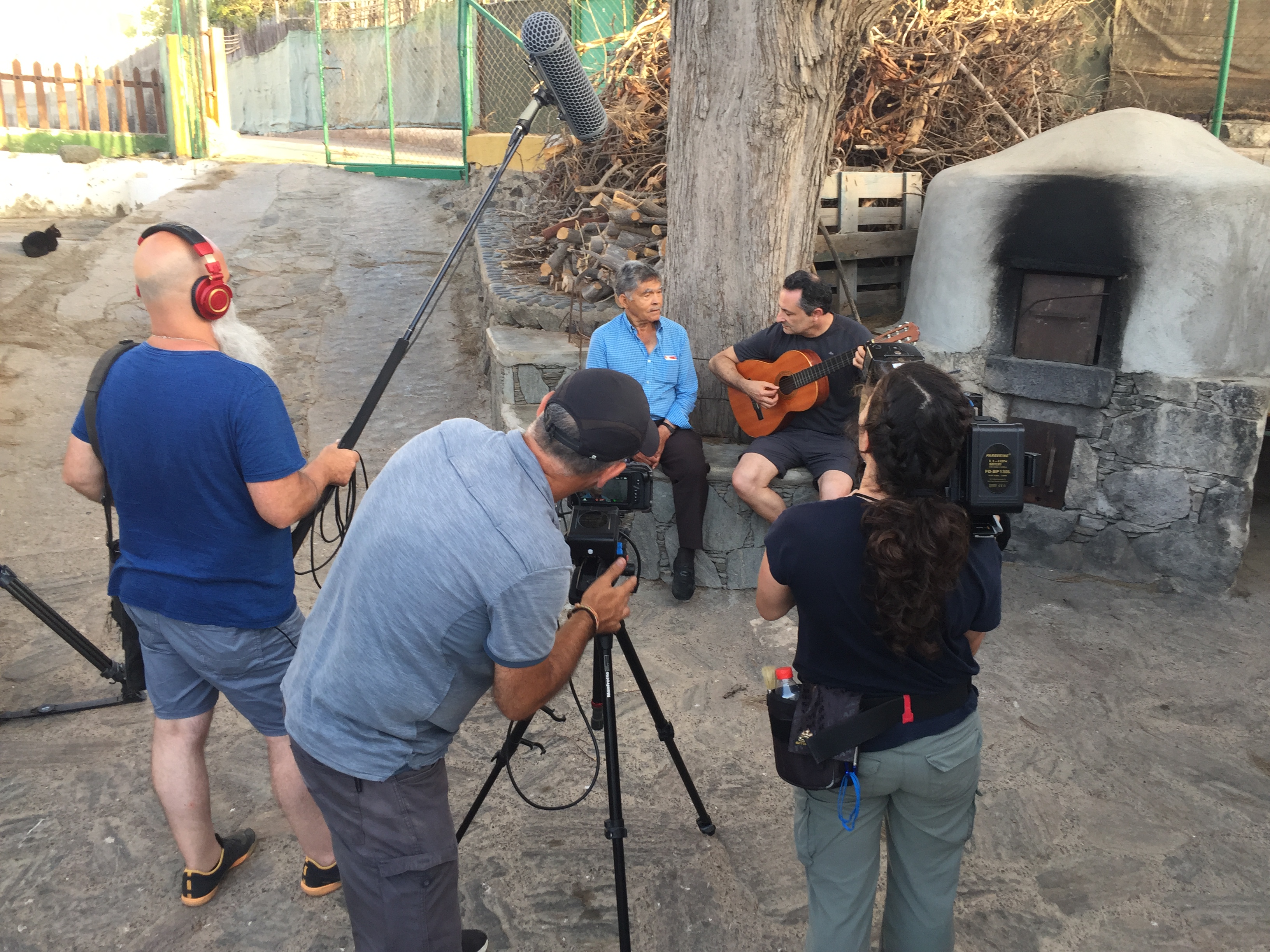 Un instante de la grabación del documental 'Somos camino' (1)