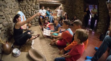 Imagen de una actividad infantil celebrada en el museo de Gáldar