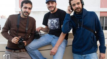 Los tres autores del documental, Fernando Martín, Magec Betancor y Alberto Suárez.