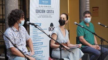 LAS PALMAS DE GRAN CANARIA (Canarias). 02/07/2021.- Presentación en rueda de prensa de Gran Canaria Fibra Sonora. Edición Costa. En la misma participaron la Consejera de Cultura, Guacimara Medina; el responsable del Departamento de Música del Cabildo de Gran CAnaria, Frenándo Suárez; y el director de Fibra Sonora, Jorge Brito.  ©Ángel Medina G./Cabildo de Gran Canaria