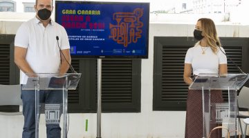 30.09.21. Las Palmas de Gran Canaria. Presentación en rueda de prensa "Gran Canaria suena a banda 2021". Bioblioteca Insular . Foto Quique Curbelo