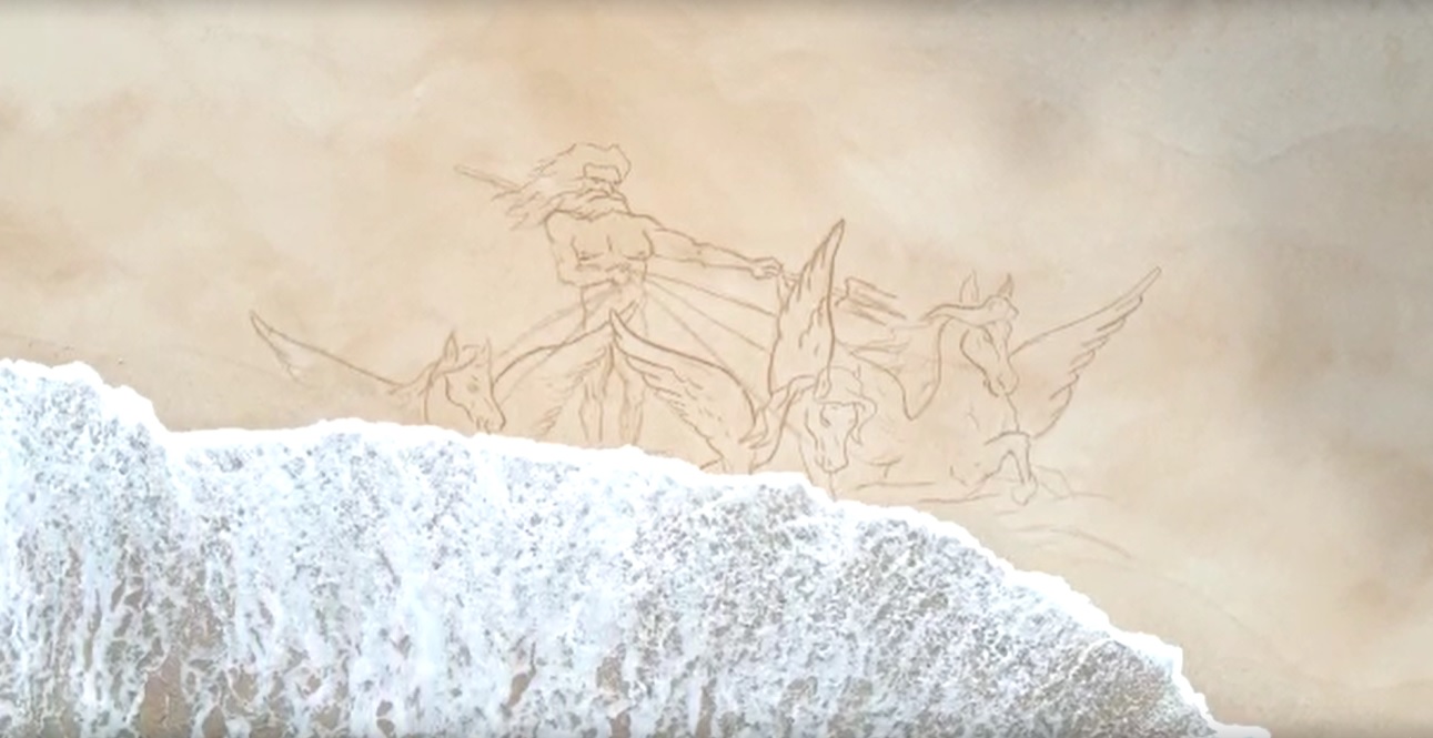El carro de Neptuno en la arena