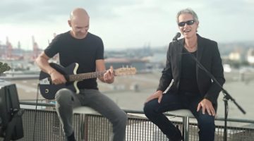 Heriberto Cruz y David Álamo, en un concierto acústico