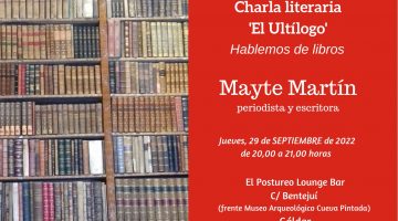 'Ultílogo', charla literaria