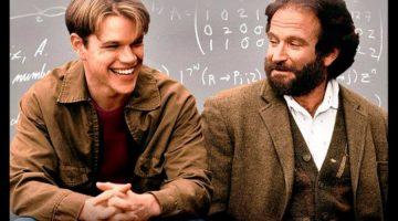 Matt Damon y Robin Williams protagonizan diálogos memorables en la película 'El indomable Will Hunting'.