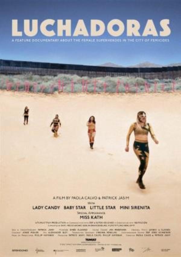 Cartel promocional del documental 'Luchadoras' (México, 2021).