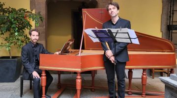 Diego Ruenes y Pablo Sosa en una actuación en la Casa de Colón dentro del ciclo Bach & Sons, en junio de 2022.
