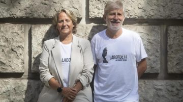 Paula Labordeta y Gaizka Urresti,codirectores de Labordeta un hombre sin mas