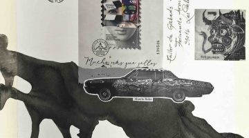 Una de las piezas que exhibe la muestra de arte postal